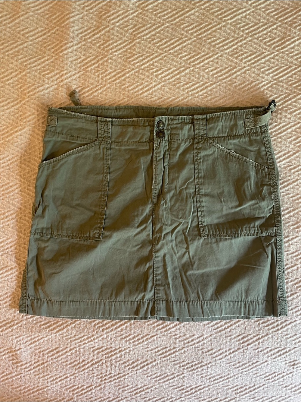 GAP Olive Green Utility Skirt with Button Front